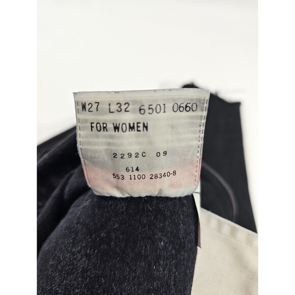 DMS Women's 27x32 Vintage Levi's 501 Black Painted Embellished Black Jeans Denim - Picture 10 of 11